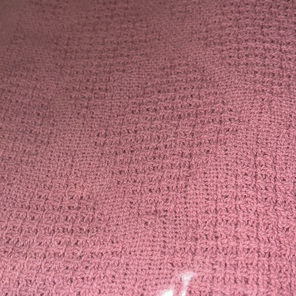 NWT Twin size Cotton Thermal Blanket - Pink - Picture 5 of 5